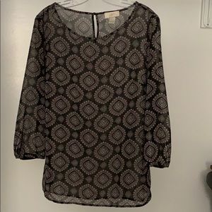Loft Sheer 3/4 Length Top